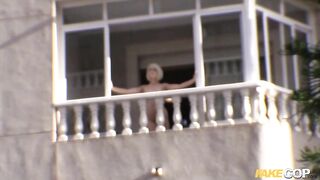 Nora - Blonde Exhibitionist Fucked by Cop