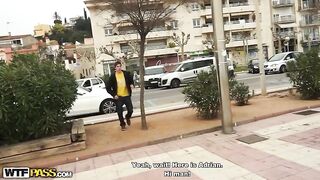 Crazy street fucking for a naughty girl