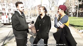 Crazy street fucking for a naughty girl