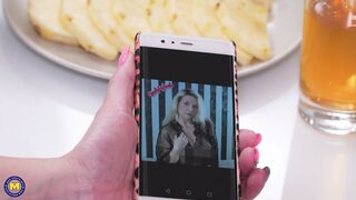 Mature lady having sex with a toy boy