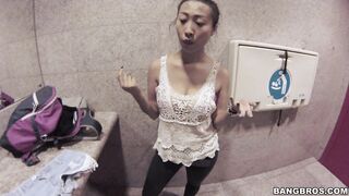 Big Tit Asian chick fucked in public