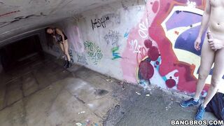 Big Booty Asian anal banged in public