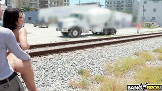 Adriana Squirts From Anal in Public