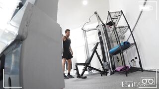 Step Dad Gives Step Daughter Pussy Work Out